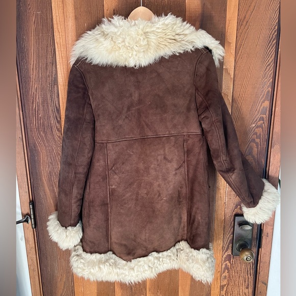 Gorgeous Vintage 70s Afghan Penny Lane Suede and Shearling Sheepskin Coat - Picture 2 of 12